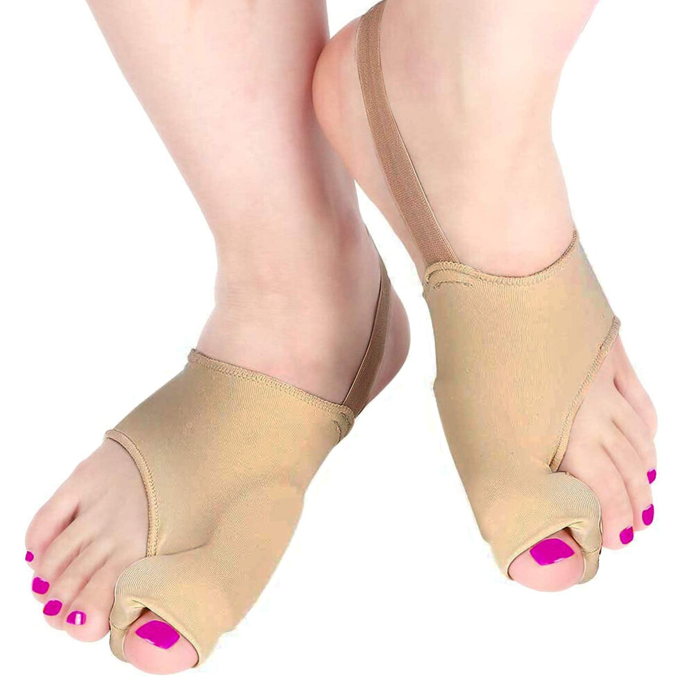 Bunion Corrector with Heel Band Gel Toe Separator for Hammer Toe Relief and Overlapping Toes Large