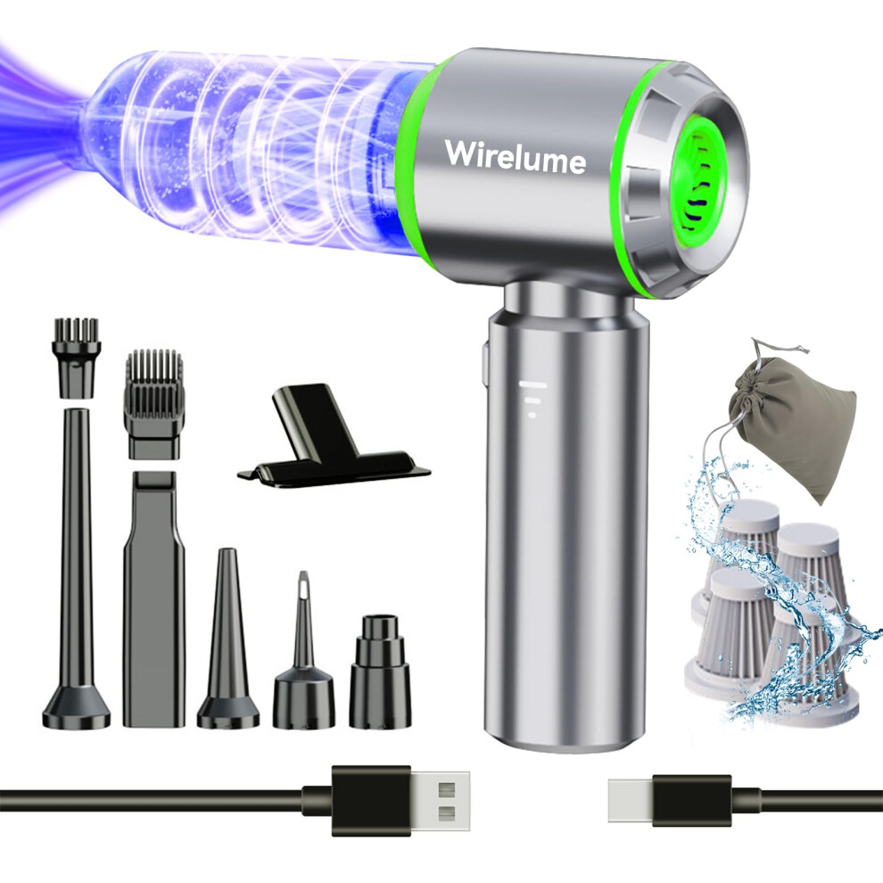 Wirelume Handheld Car Vacuum Cleaner Cordless Powerful 22000Pa Strong Cyclonic Suction Blowing Brushless Motor Portable Rechargable Lightweight Dust 97983873