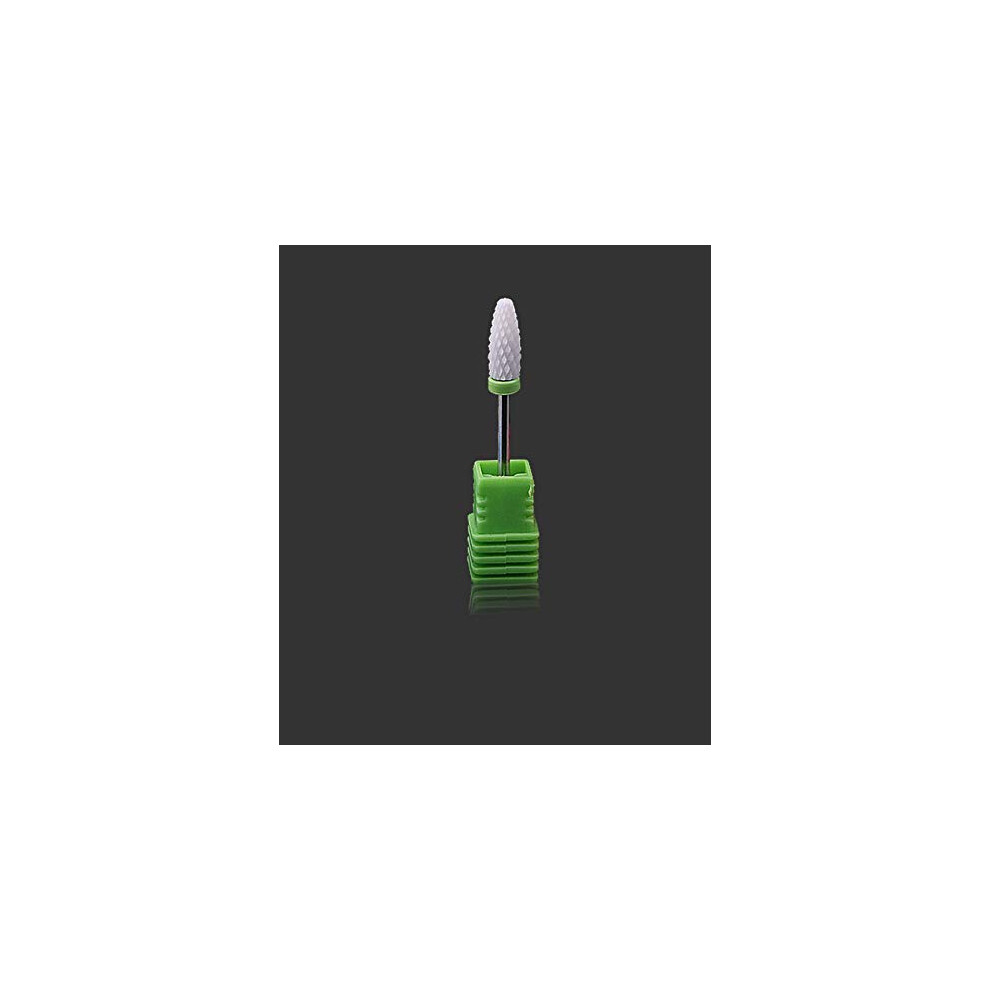 Ceramic Nail Drill Bit for Acrylic and Gel Nails, Heat Resistant, Precision Grinding, Green C