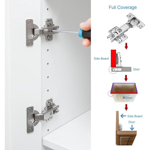 4 Pack Soft Close Cabinet Hinges Concealed 105 Degree Adjustable Hinges for Kitchen Cupboards 2