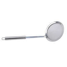 Stainless Steel Skimmer Spoon with Fine Mesh and Long Handle for Grease Foam and Fried Food 10cm