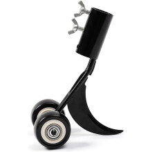Weeding Tool with Wheels, Adjustable Lawn Weed Puller, Ergonomic Wooden Handle for Garden Yard