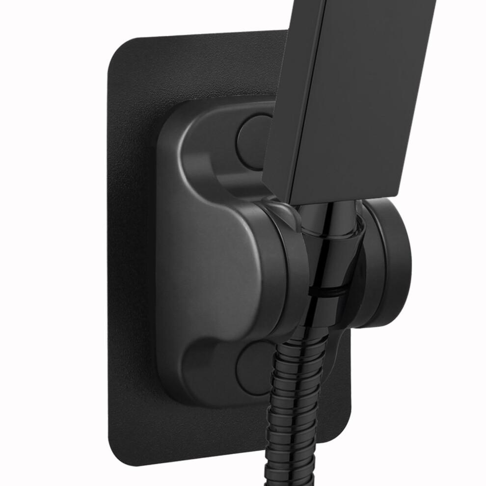 Selfadhesive Adjustable Shower Head Holder With Strong Waterproof Nodrill Wall Mount, Matte Black 9455672557740