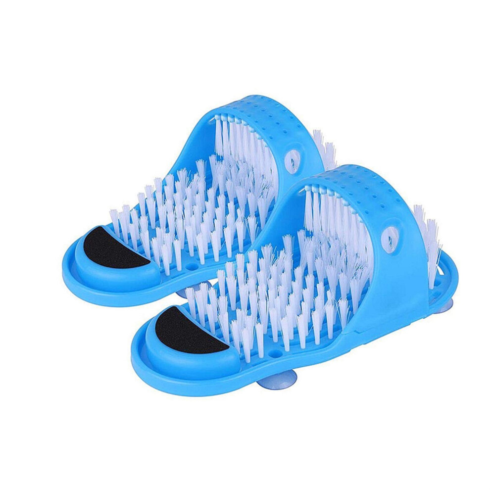 Foot Scrubber with Soft Bristles and Pumice Stone for Dead Skin Removal, Shower Foot Brush with Suction Cups