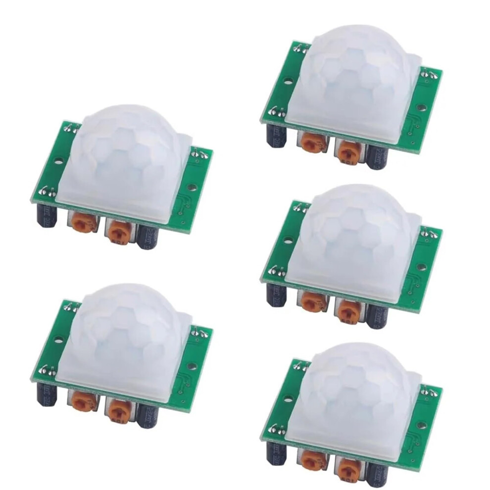 5Pcs Hcsr501 Pir Motion Sensor Module With Adjustable Infrared Detection And Wide Range 9113335450660
