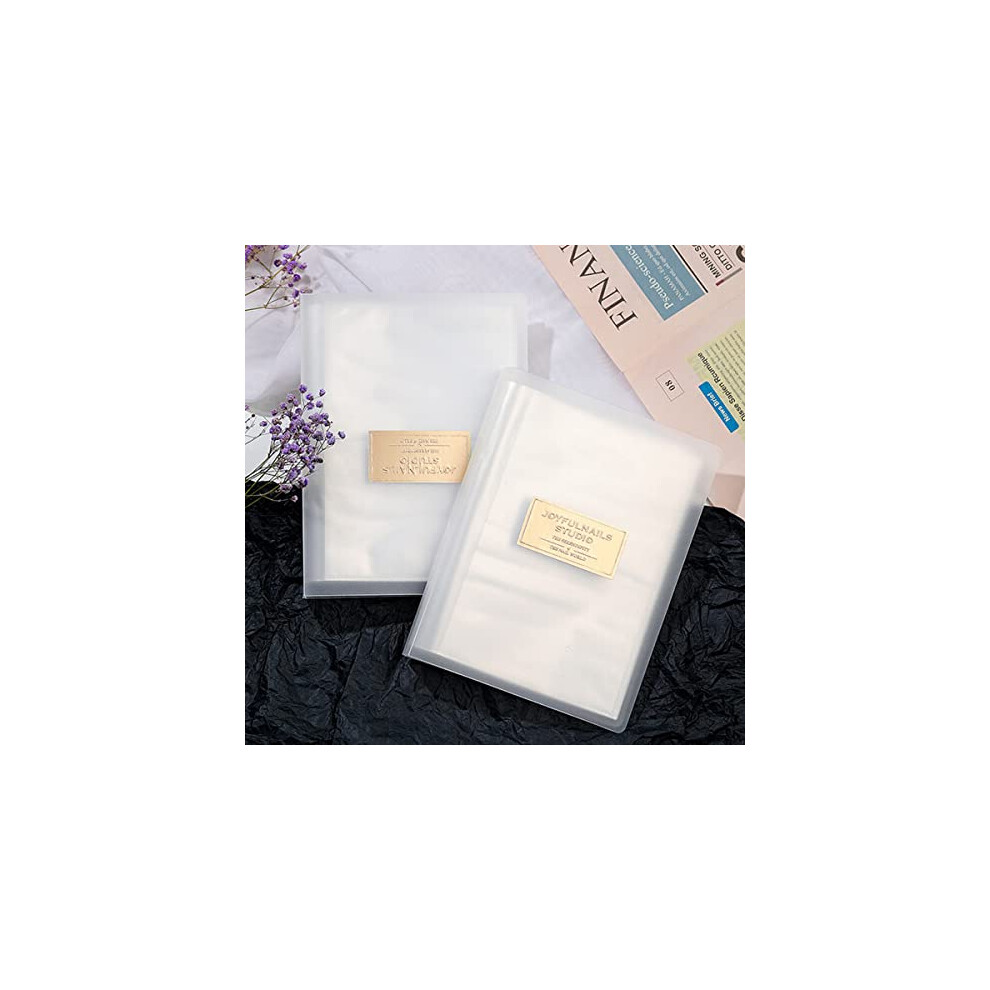 Nail Art Sticker Organizer Album with Clear Display Pockets, Large Capacity 160 Sheet Binder