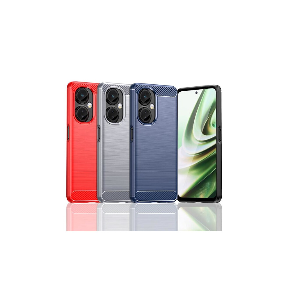 Skalo Compatible With Oneplus Nord Ce 3 Lite 5G Armor Carbon Shockproof Tpu Case - More Colors Blue 9149926304432