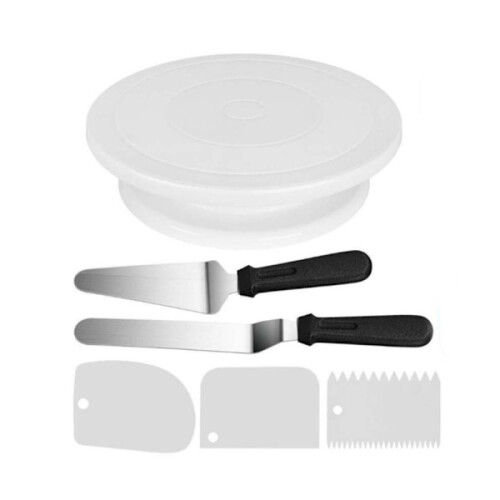 Cake set with Cake Spinner 6 pieces