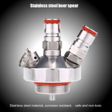 Beer Connector - Stainless Steel Beer Spear Quick Fitting Connector for Home Brew Marking Mini Keg Dispenser