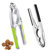 2Pcs Walnut Cracker Tools, Metal Nut Shell Openers with Non-slip Handle for Pecans, Hazelnuts, Pistachios (Green, Black)