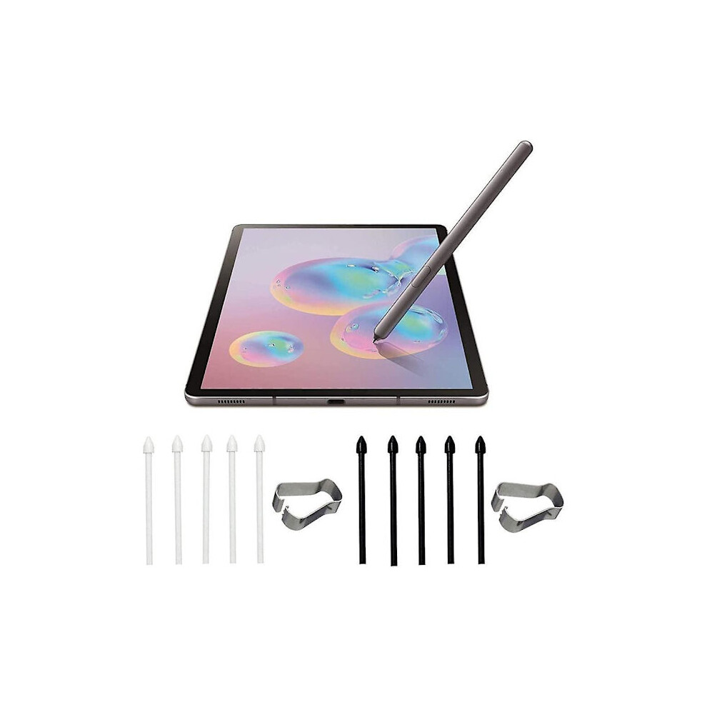 Replacement Tips, Pens, S Pen Nibs For Compatible With Samsung Galaxy Tab S6 Lite S6/S7/S7+ Note10/Note20 (Black) Black 9149926304609