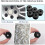 20pcs Wheel Nut Bolt Cap Covers with Removal Tool Black 7