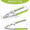 2Pcs Walnut Cracker Tools, Metal Nut Shell Openers with Non-slip Handle for Pecans, Hazelnuts, Pistachios (Green, Black) 2