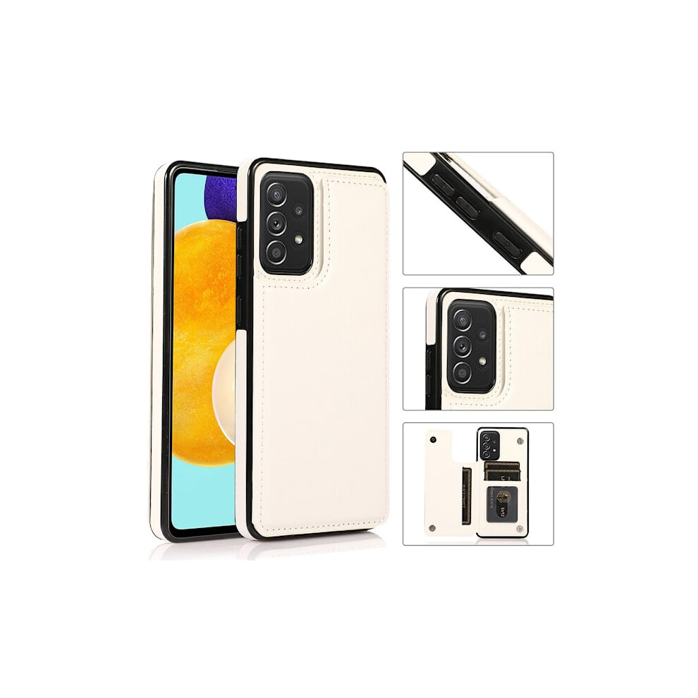 Compatible With Samsung Galaxy A72 - Well-Thought-Out Nkobee Case With Card Holder White 9058772568922
