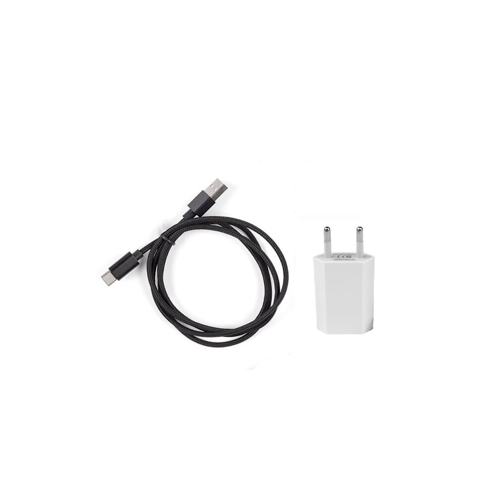 Compatible With Samsung Usb-C Charging Cable + Usb Wall Charger Black 9058772569301