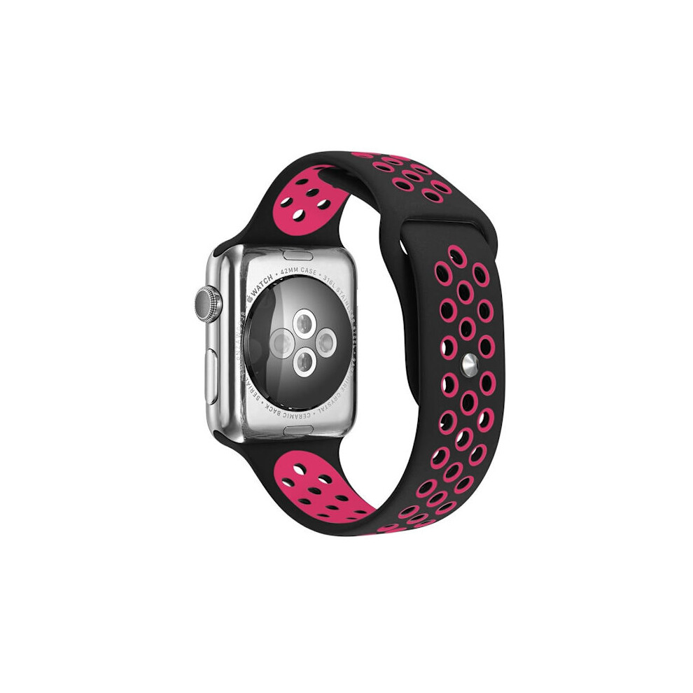 For Compatible With Apple Watchwith Apple Watch 42/44Mm L Silicone Sport Watch Band Black 9058772569233