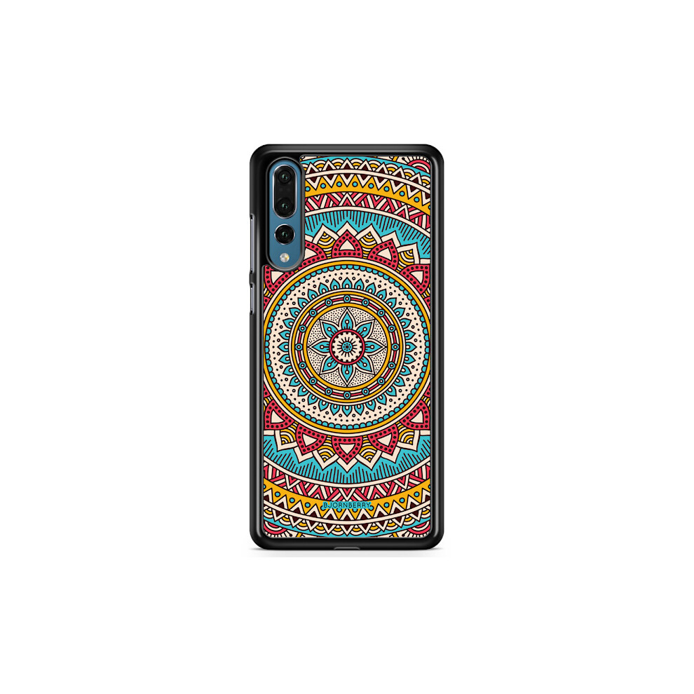 Bjornberry Cover Compatible With Huawei P20 Pro - Mandala Pattern 9058772569332
