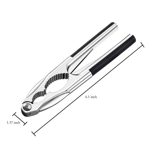 2Pcs Walnut Cracker Tools, Metal Nut Shell Openers with Non-slip Handle for Pecans, Hazelnuts, Pistachios (Green, Black) 2