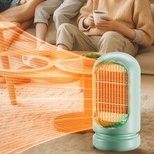 Electric Space Heater, 1200W Energy Efficient Indoor Heater with 2-Speed Fan, Portable Office Heater with Overheat Protection