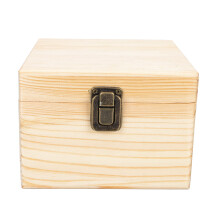 Frcolor Box Treasure Wooden Chest Storage Wood Small Case Gift Unfinished Mini Lockable Keepsake Jewelry Trinket Candy Packaging