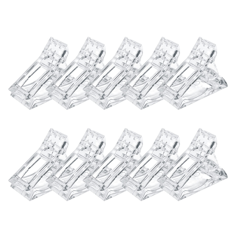 10pcs Nail Extension Clips for Poly Gel â Reusable Tip Holders with Even Pressure for DIY Nails