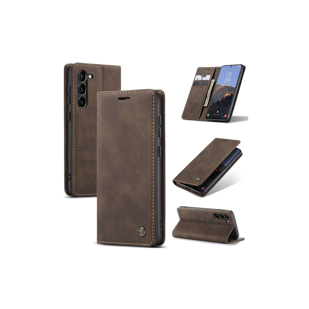 Caseme Slim Wallet Case Compatible With Samsung Galaxy S24 Brown 9058772069740