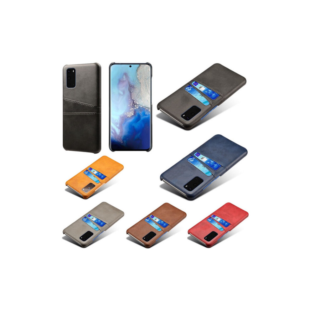 Compatible With Samsung S20 Plus Protective Case Leather Card Visa Mastercard - S20+ Brown 9058772070029