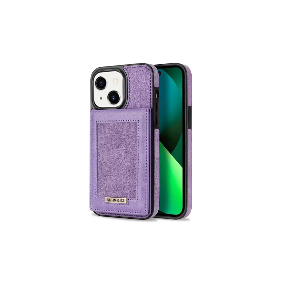 Case For Compatible With Iphone 14 6.1 Stand Card Holder Full Body Card Holder Purple 9058772069719
