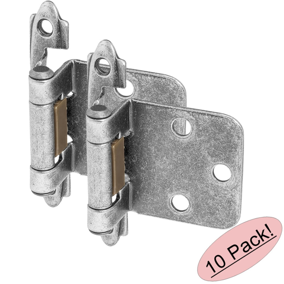 10 Pair Pack - Cosmas 15539-Wn Weathered Nickel Hinge Variable Overlay (Pair) [15539-Wn] 9058772070166