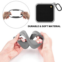 Hesroicy Silicone Cover with Hanging Hook, Shockproof & Scratch Resistant, Flexible Protective Case Compatible with WILLEN Bluetooth Speaker