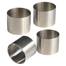Kitchen Supply Stainless Steel Round Food Ring (4 Pc) 3"D x 2 3/8"H