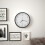 Radio-controlled wall clock Quartz movement 31 cm white & black 2