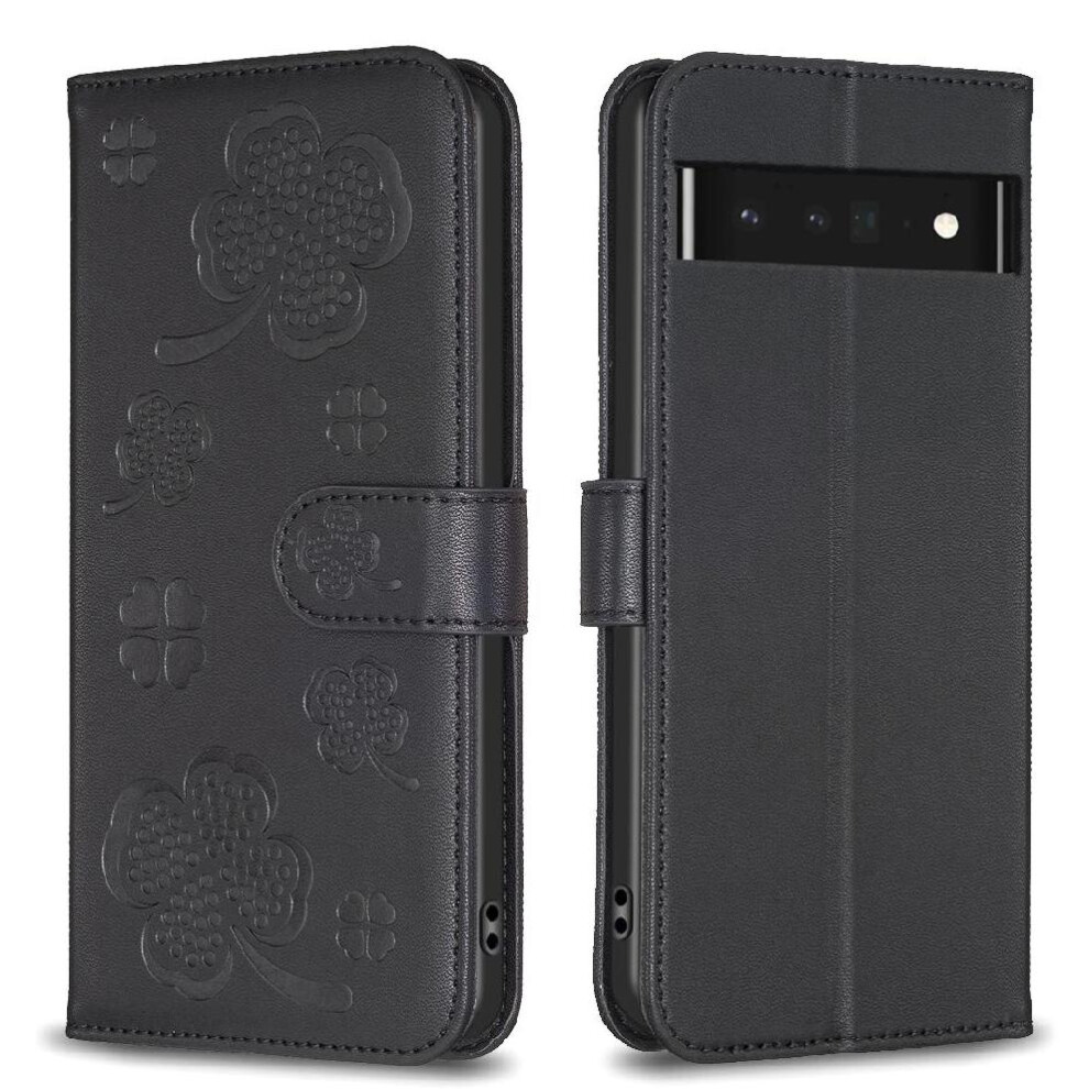 Flip Case For Google Pixel 7 Pro Multi-Color Wallet Pu Leather Card Slots Holder Kickstand Clover Flower 9065759438185