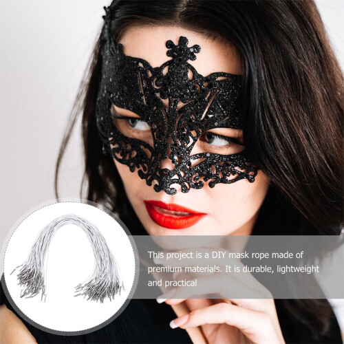 50pcs Elastic Mask String Cord Stretch Loop Band with Ends Hat Elastic Ropes 1