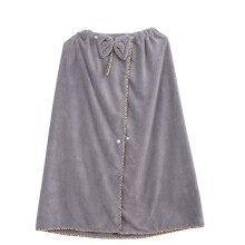 XIUH Home Textile Bath Wrap Towels for Women Adjustable Wrap with Home Hotel Bathrobes Nightgown for Sauna Beach Pool Gym Travel (Gray)