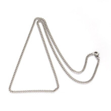 Unisex chain in AISI 304 steel 56 cm. long 3 mm wide (3 color choices) Titanium gray