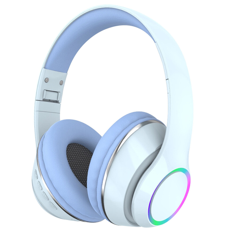 Bluetooth 5.0 Headphones With Subwoofer, Foldable Wireless Headset, Noise Cancellation, Built-In Mic, Soft Over-Ear Earmuffs, Stereo Head-Mounted 9322103138826