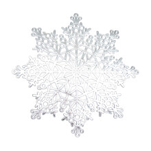 Yhmxh Snowflake Placemats Heat-resistant Round Vinyl Table Mats, Christmas Decorations Compatible with Dining Table