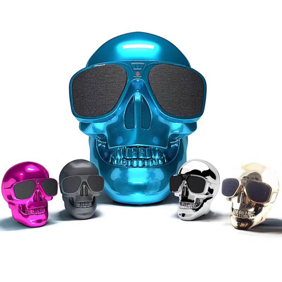 Jacenvly 2024 New Bluetooth Speakers On Sale Portable Skeleton Skull Bluetooth Wireless Speaker 15W Bt4.0 Fm Radio Wireless Speaker Black 9322103946735