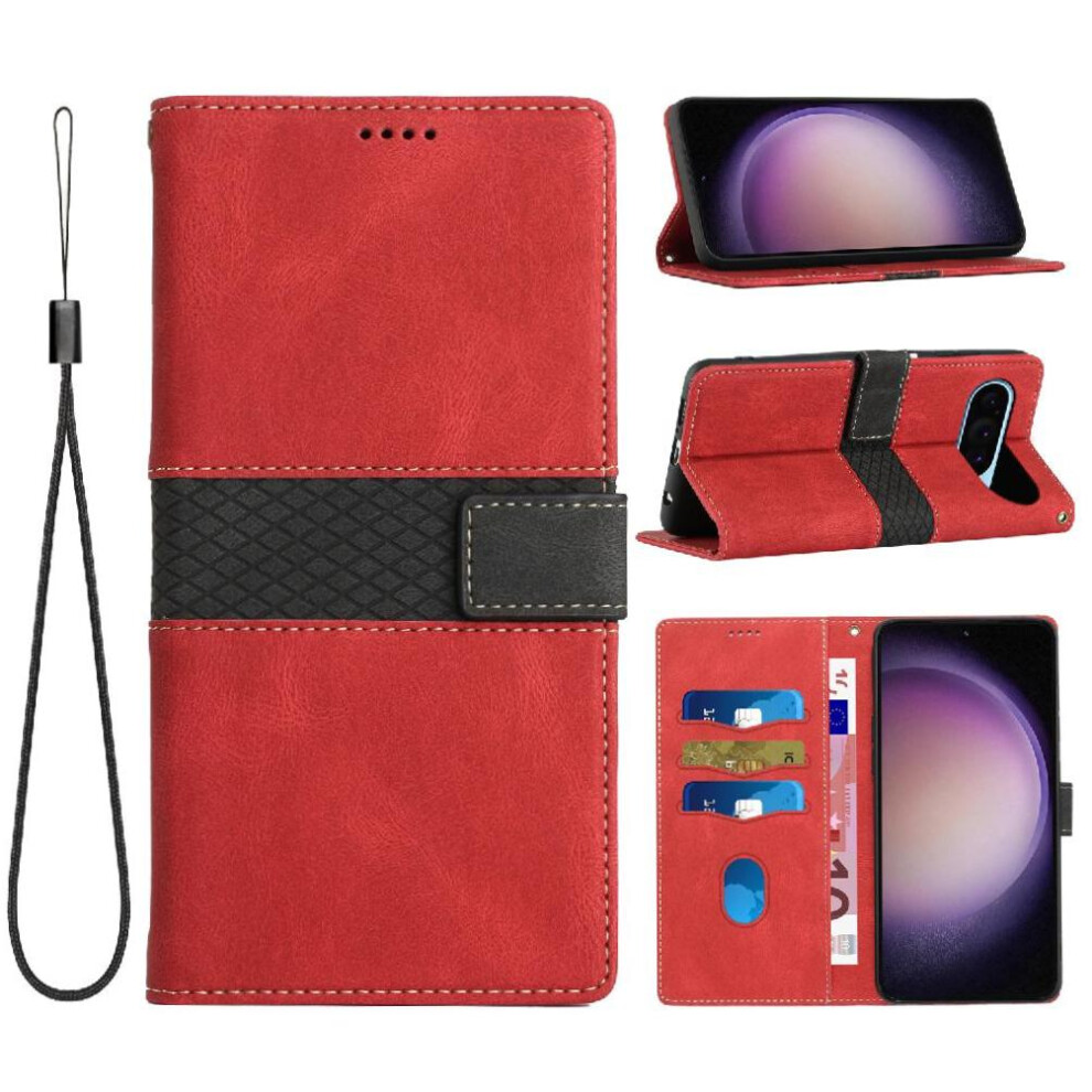 Wallet Case For Google Pixel 9 Kickstand Magnetic Closure Card Slot Wrist Strap Scratch Resistant 9322103947046