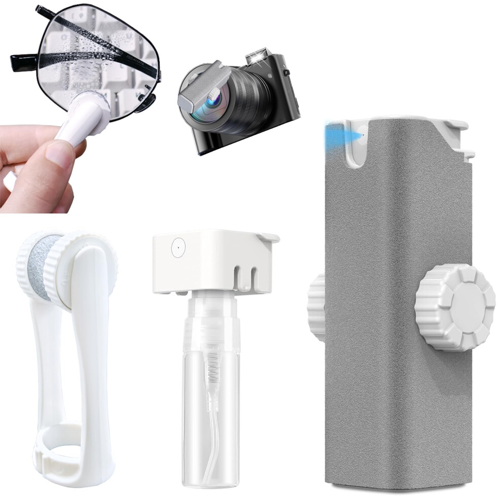 2 in 1 Screen Cleaner and Eyeglass Cleaning Kit with AntiFog Spray and Microfiber Cloth for Travel