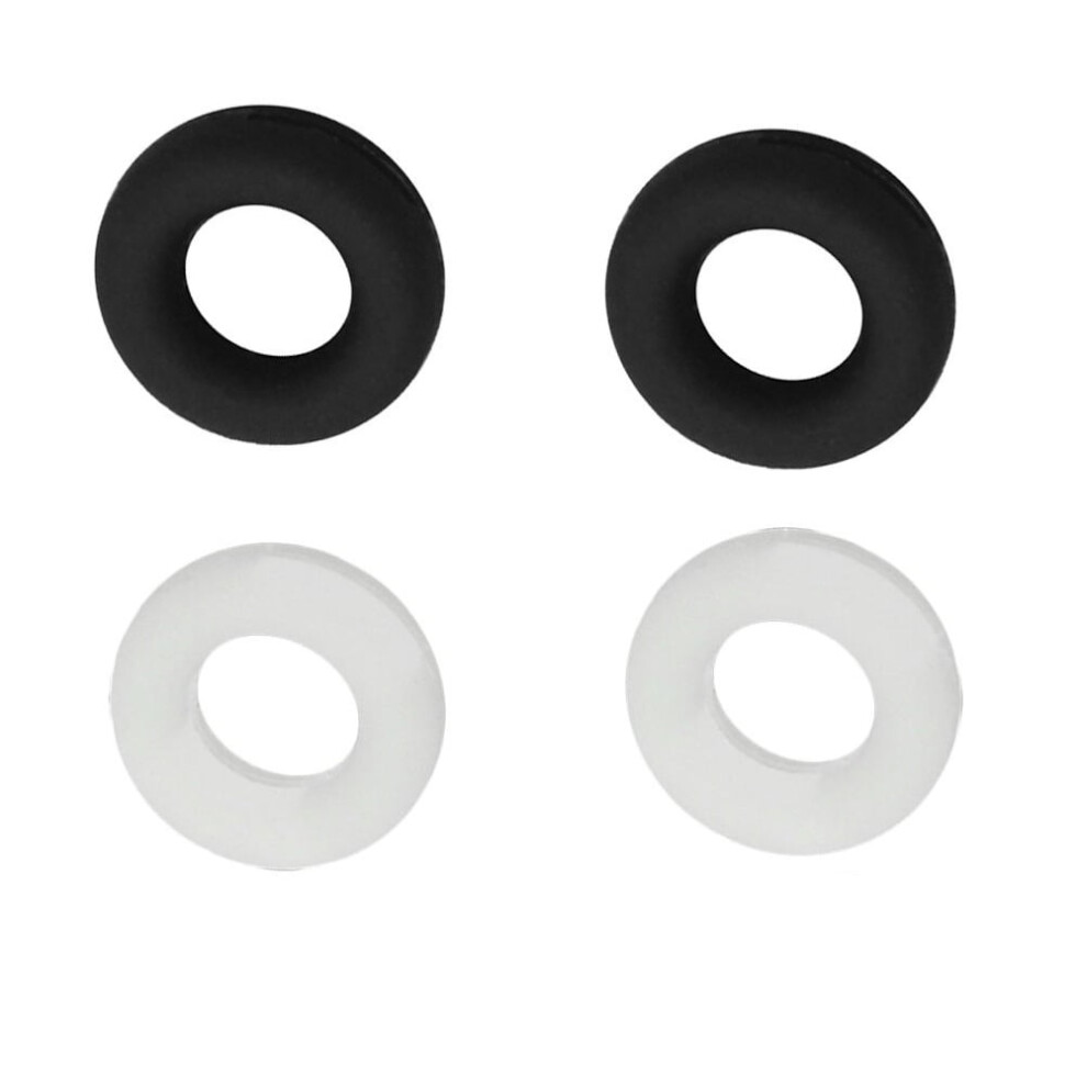 Yongwei 20pcs Silicone Eyeglasses Temple Tips Sleeve Retainer for Glasses Black White