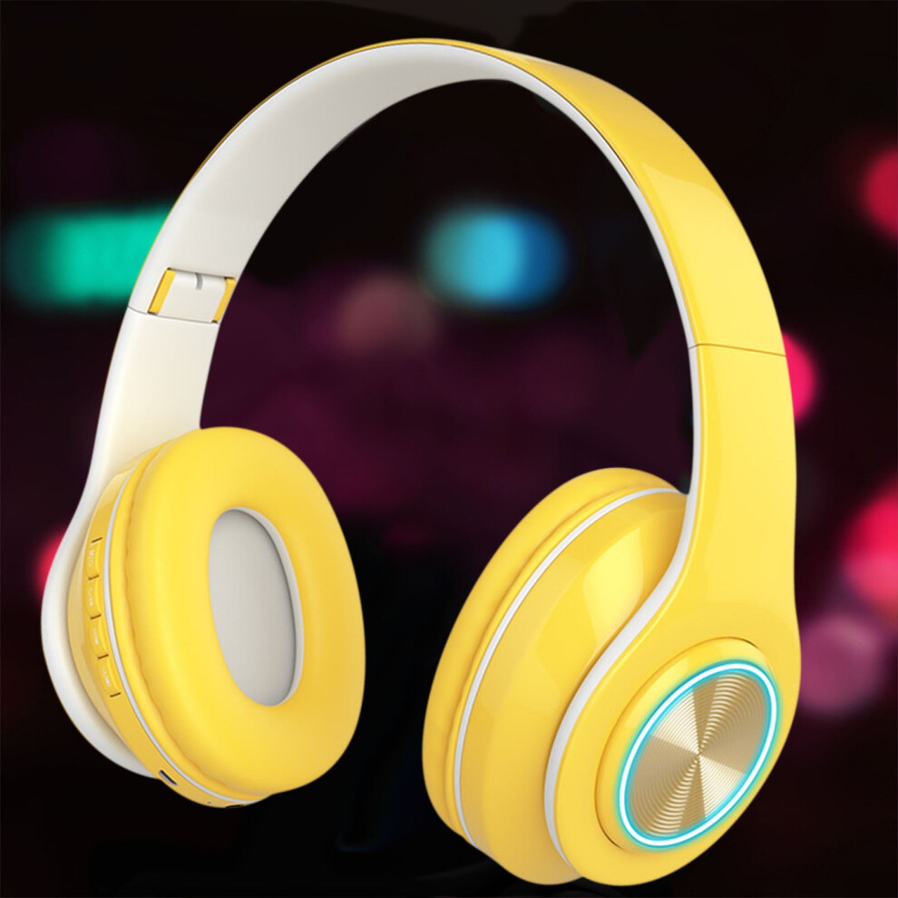 Quinlirra Wireless Earbuds Wireless Headset Foldable Headset Led Lights Glowing Headphones Earphone Pluggable Card Universal Birthday Gifts For Women 9322103946872
