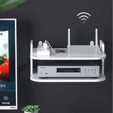 Ynlkorvg Floating Shelves for Kitchen & TV Components, Thick Wall-Mounted DVD Player Shelf, Set Top Box Storage Rack