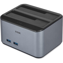 Hard Drive Dock USB 3.0 to SATA I/II/III Dual Bay Aluminum External Hard Drive Docking Station for 2.5 3.5 inch