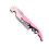 Pink Corkscrew Double Hinge Waiter Wine Key Bottle Opener with 1