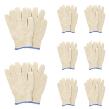8 Pairs Heat Proof Oven Gloves, Compatible with Ovens, Grills, and Baking Dishes - Aramid & Cotton Knit with Fingers for Safe Handling