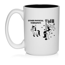 Physical Therapist Superstar Unicorn Funny Ceramic Coffee Mug Tea Cup Gift for Her, Him, Friend, Coworker, Wife, Husband (15oz White)