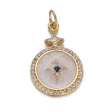 RSAMD Trendy Shining Moon Star Space Charm Pendant For Making Necklace Jewelry-3
