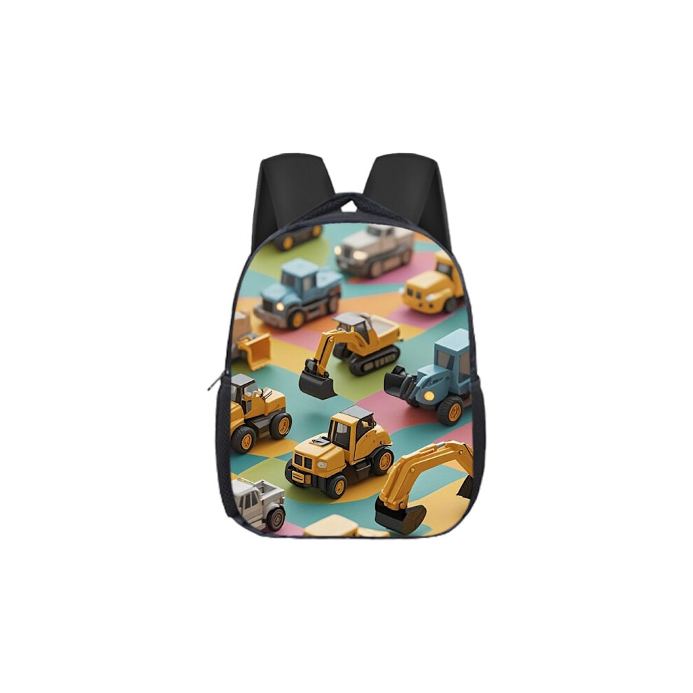 Excavator School Bag for Kids, Preschool Backpack, Cartoon Cute Versatile Large Capacity Student Backpack E008